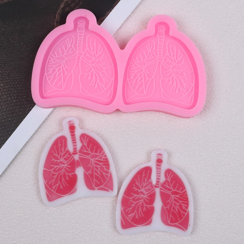 Medical Silicone Mold Ambulance Lung Saline Bags Stethoscope Fondant Chocolate Candy Cake Mold Pendant Keychain Making Mold