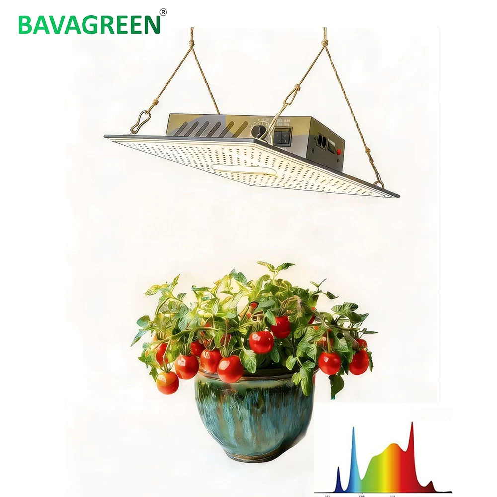 BAVAGREEN 130W Full Spectrum LED Grow Light with UV IR Intergrated Timer Dimmable Plant LED Lamp for Grow Tent Indoor Garden