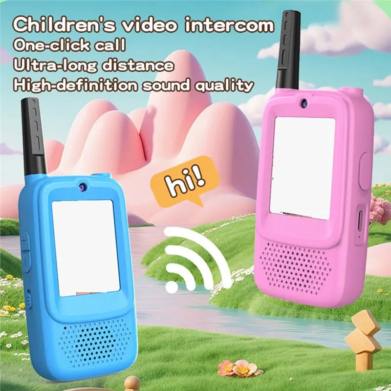 子供用ビデオトランシーバー1組、充電式、長距離通信可能、3歳から12歳向けの誕生日プレゼント