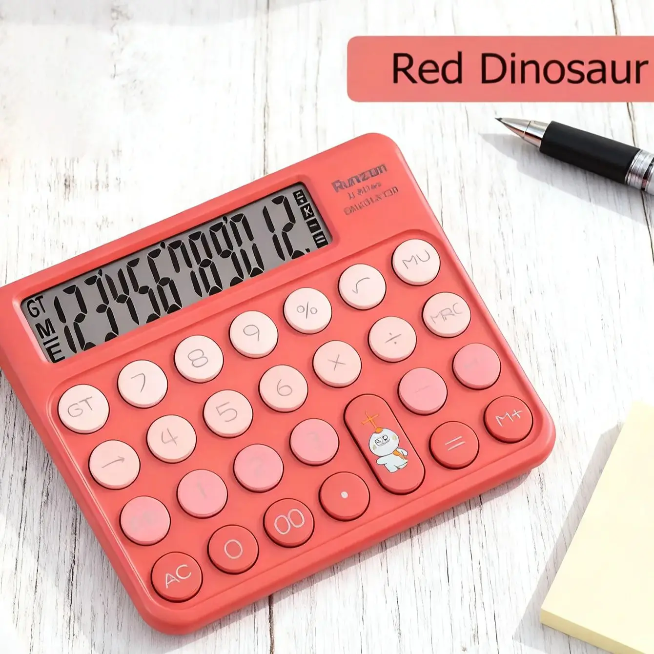 

High-value cute pet calculator cute animal shape large screen display multi-mode computing office desktop