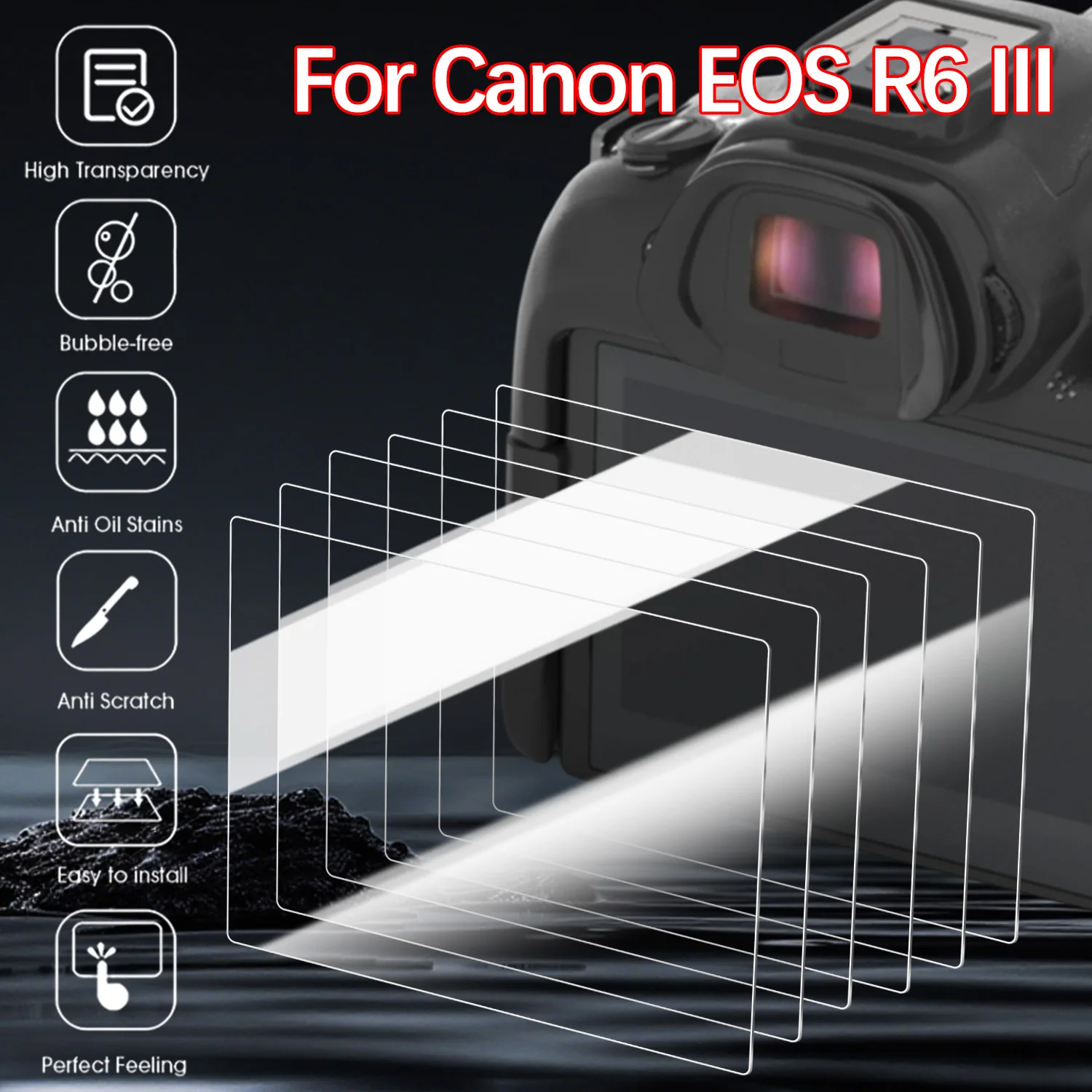 Tempered Glass Screen Protector Cover For Canon EOS R6 III Camera Display Screen Protective Film HD Clear Glass Films