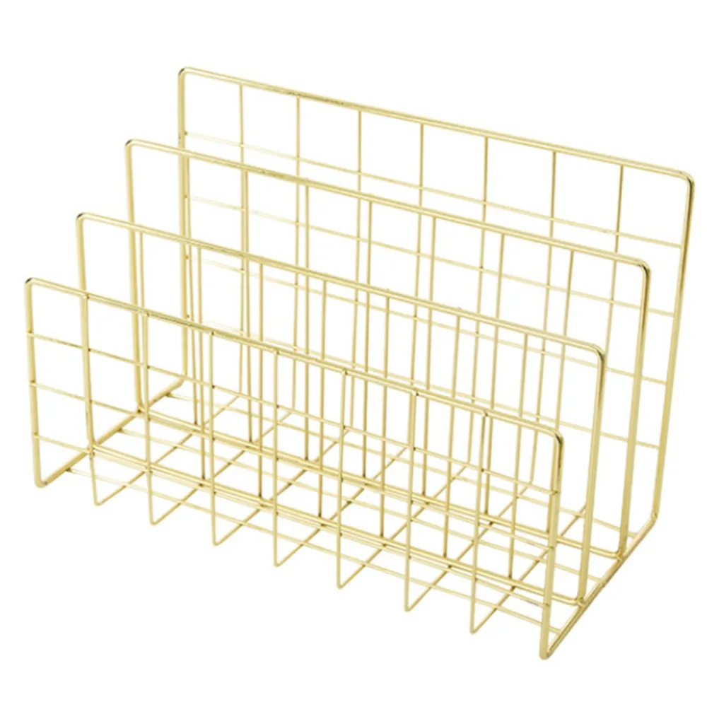 Freestanding Three Grid File Sorter Organizer L Shaped Mail Sorter Holder Makeup Organizer Box For Teachers