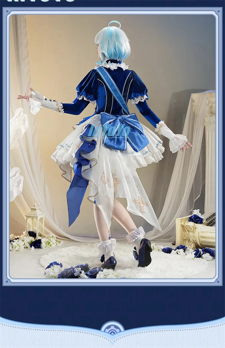 InYOYO Furina Cosplay Kostuum Genshin Impact Blauw Dans Muziek Mooie Lolita Jurk Spel Pak Halloween Party Outfit Vrouwen Nieuwe