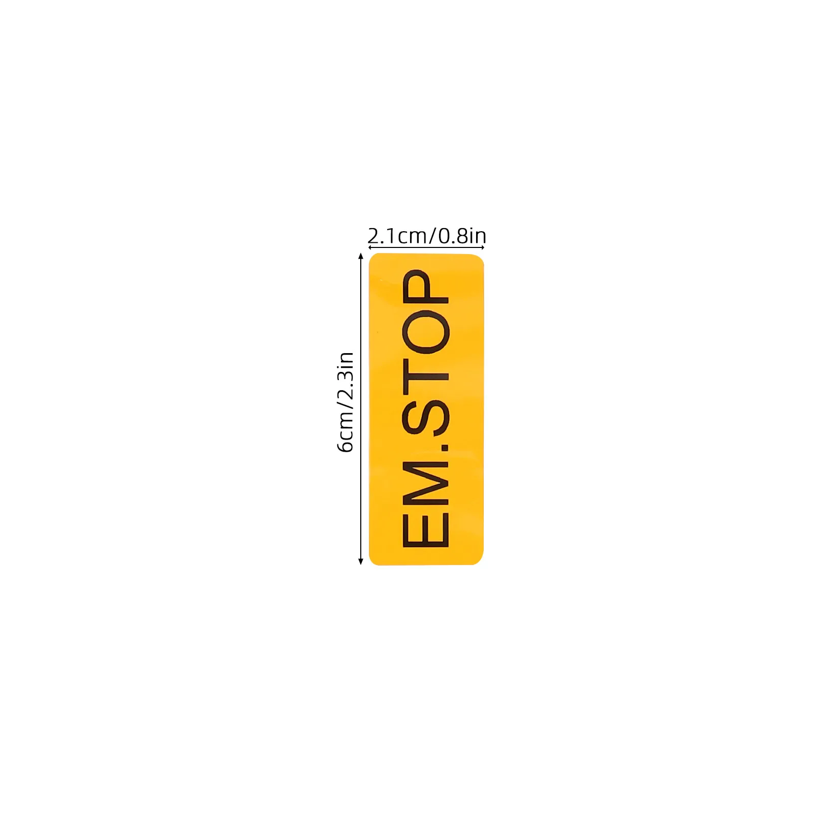 15pcs Emergency Stop Sign Decal 6X2.2Cm Yellow Black Warning Label For Electrical Machinery Safety Equipment Stickers Traffic view 5