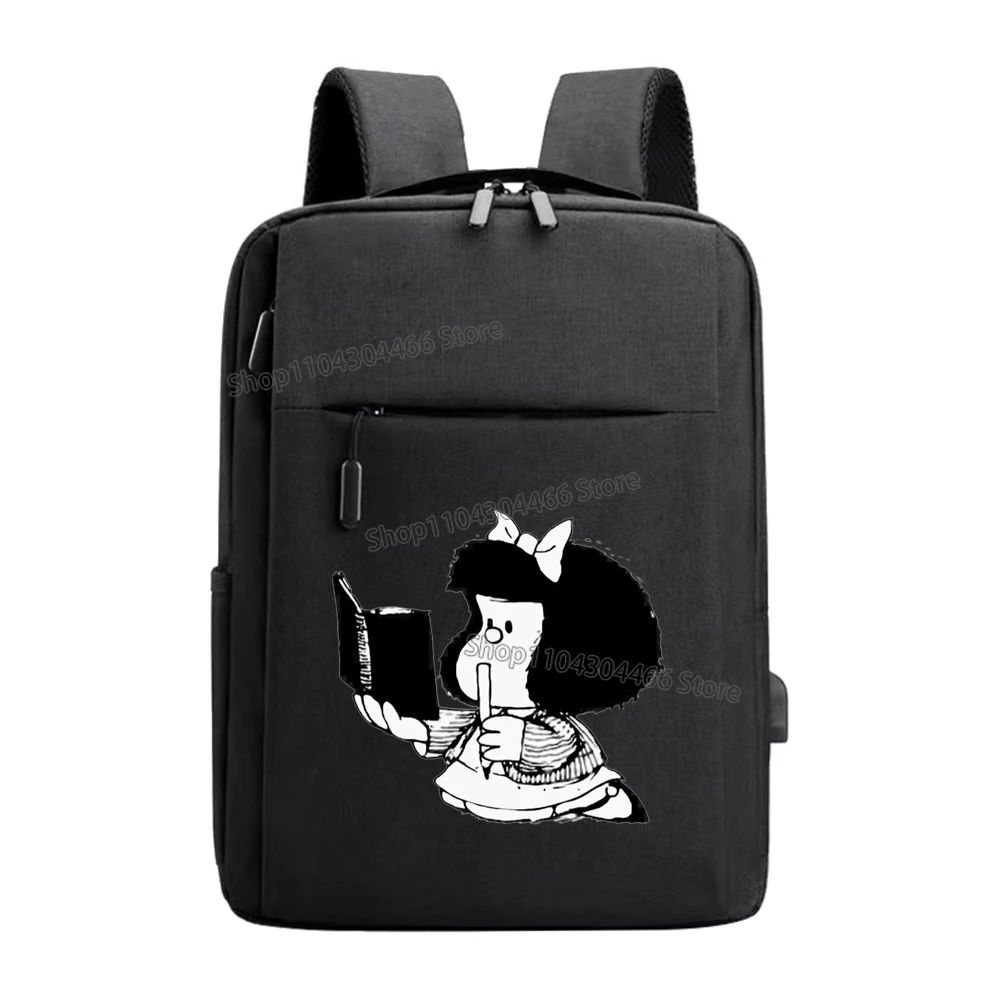 Mafalda Laptop Backpack for Men,women Basta School Bag Multi-functional Backpacks Fashion Male Usb Charging Computer Bag Gift