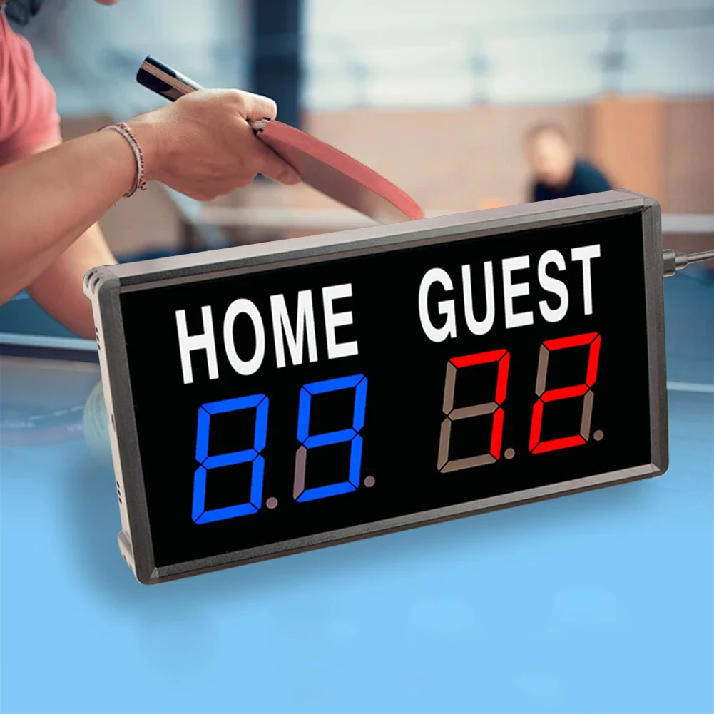 LED Digital Scoreboard Electronic Scoreboard Sores 0-99 Tabletop Score Keeper with Remote for Volleyball Badminton Cornhole