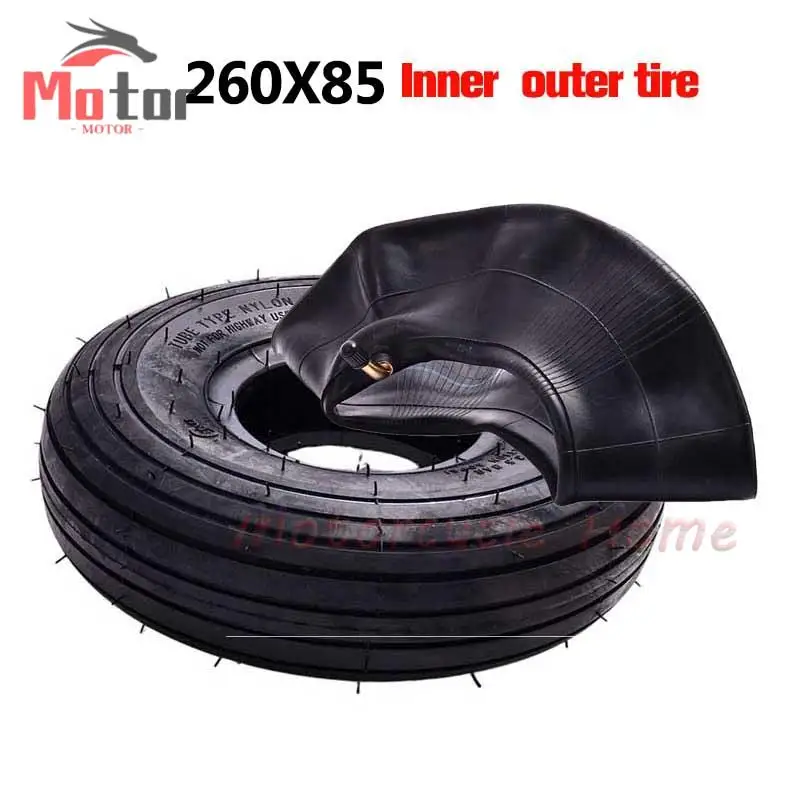260X85 Tire and Inner Tube 3.00-4 260*85 Knobby Scooter ATV Go Kart Tyre Motor