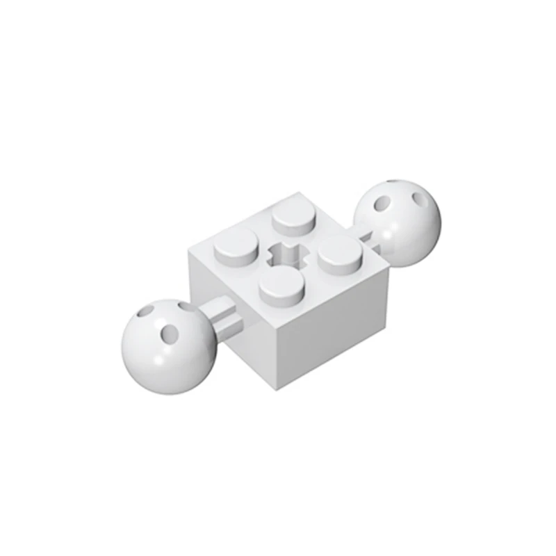 BRICK 2X2, W/2 BALLS, DIA. Ø10,2 Bricks Modified Connector Compatible 17114 Self-Locking Bricks Building Blocks Toys Accessories