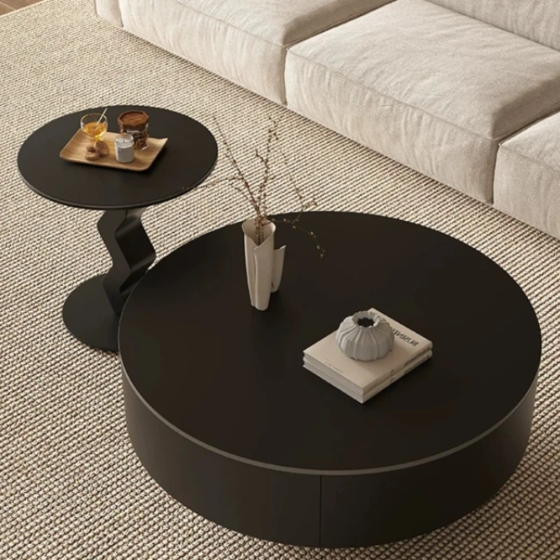 Modern Round Center Coffee Table With Storage Nordic Minimalist Marble Coffee Table Luxury Mesa De Jantar Hotel Furniture