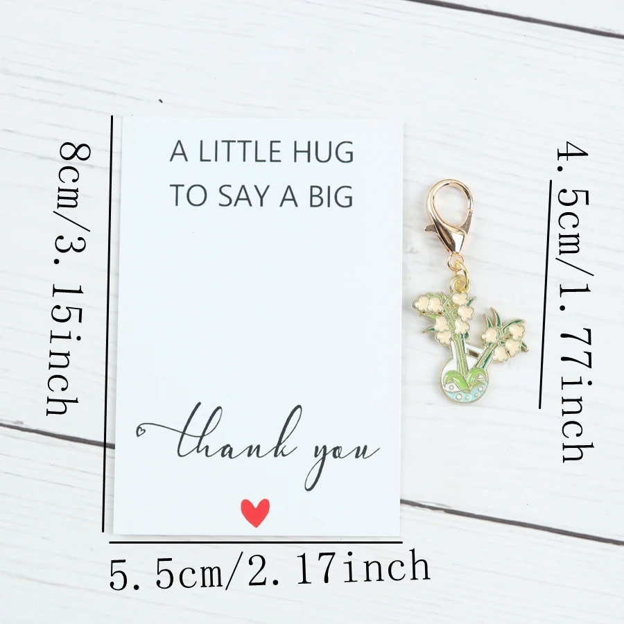 9pcs Green Potted Plant Keychain Decorations, Creative Couple’s Gift, Cute Bag and Zipper Handle Accessories, with a Thank-You C image 5