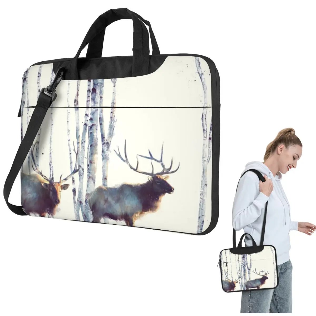 

Сумка для ноутбука через плечо, сумка для компьютера, устойчивая защитная сумка для ноутбука для Macbook Pro