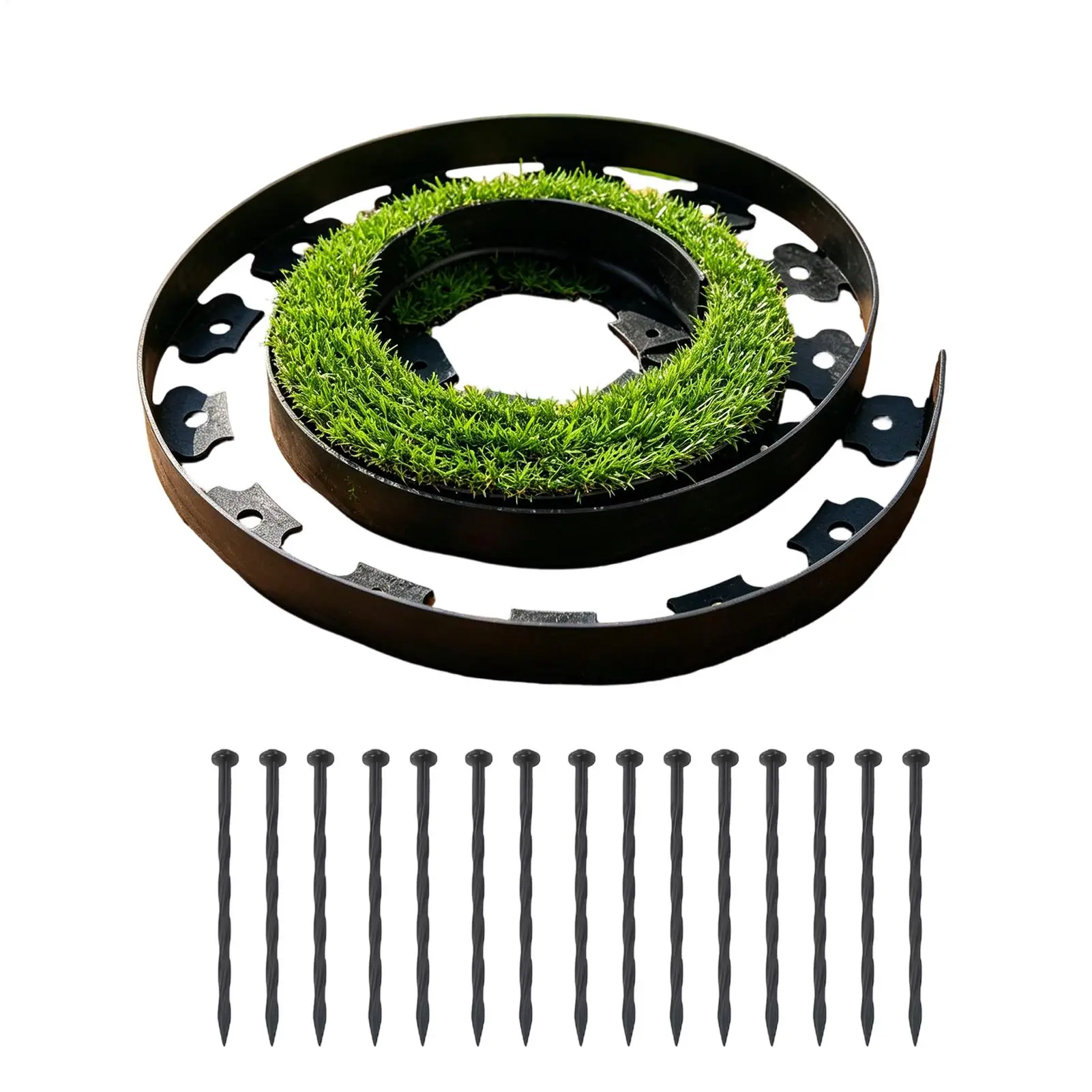 

Landscape Edging 5-Meter Flexible Easy Portable Strip Garden Edging Border for Flower Bed Plant Border Path Gravel Lawn Yard