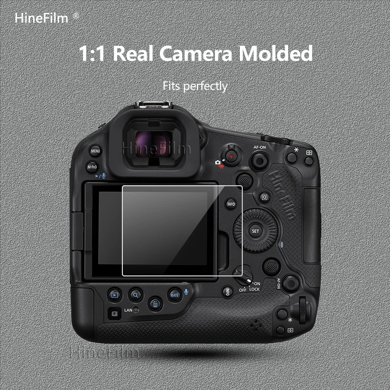 Canon EOS R1 카메라 용 Hinefilm EOSR1 카메라 유리 필름 9H 경도 강화 유리 LCD 화면 + 정보 화면 보호기 R 1