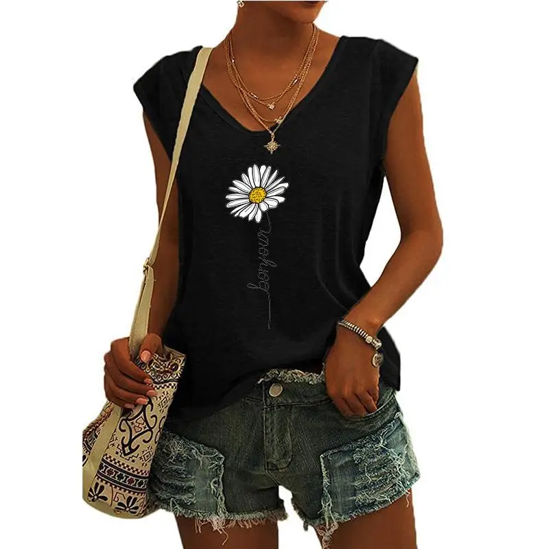 

Женская футболка с воротником с принтом, топ, повседневный свободный крой, хлопковый пуловер, весна-лето, женская футболка Faion