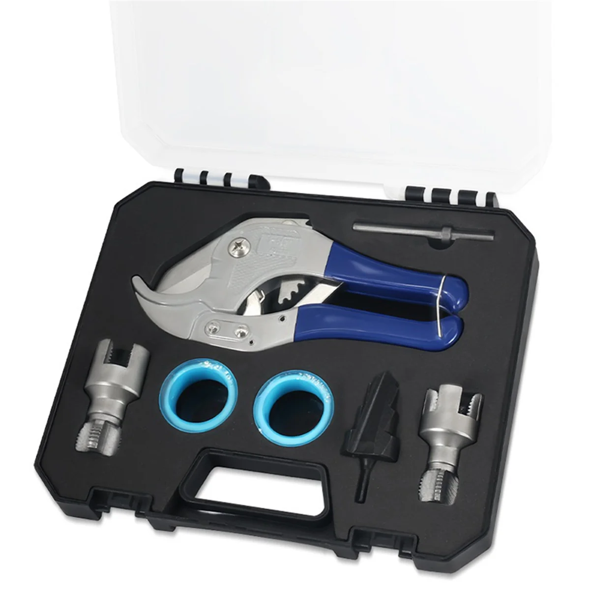 A002 1/2 Inch 3/4 Inch PPR Pipe Complete Threading Kit with Internal External Taps Dies Reamer Pipe for DN15 DN20 Plumbing