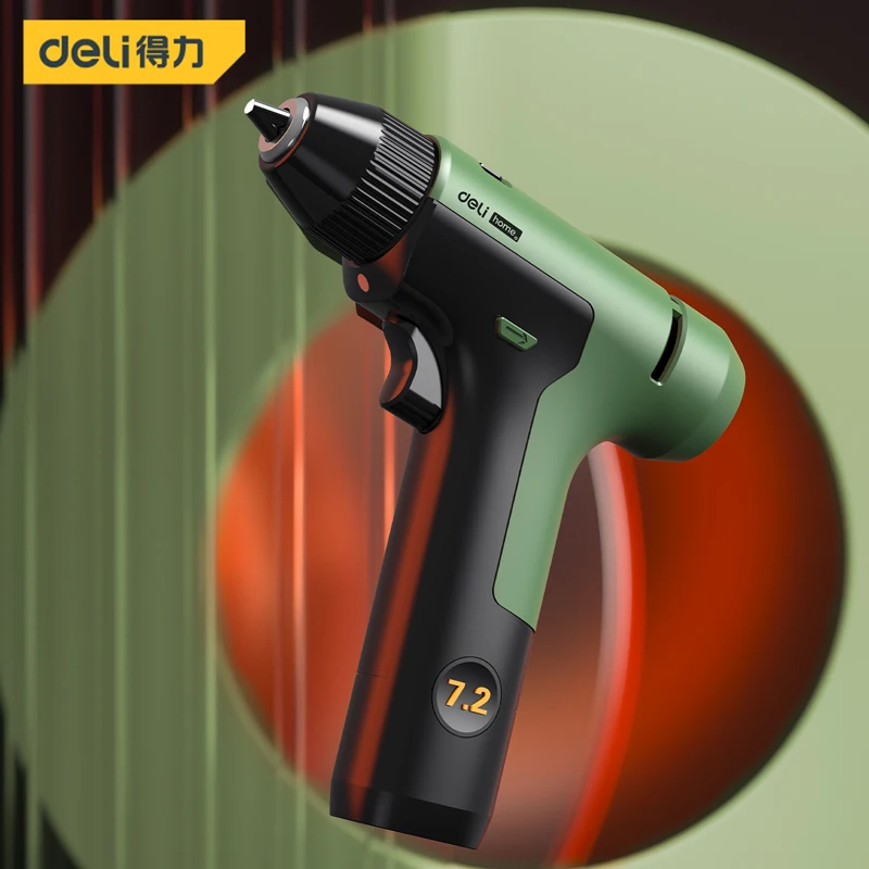 Deli Tool 1 Pcs 7.2V Multicolor Two-speed Lithium Electric Drill Multifunctional Electrician Portable Professional Power Tools