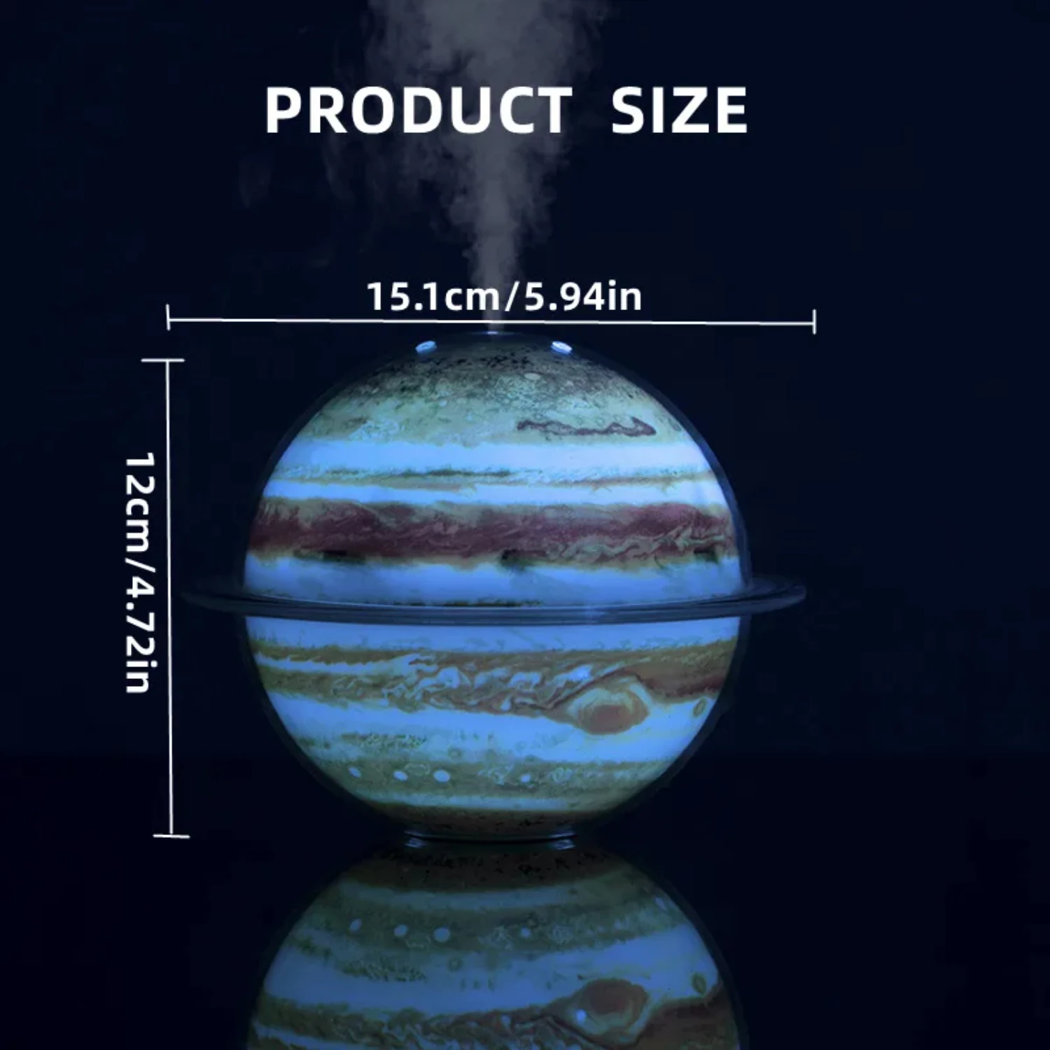 Umidificatore con luci colorate Umidificatore USB Umidificatore Grande atmosfera spray Luce notturna Ufficio Camera da letto