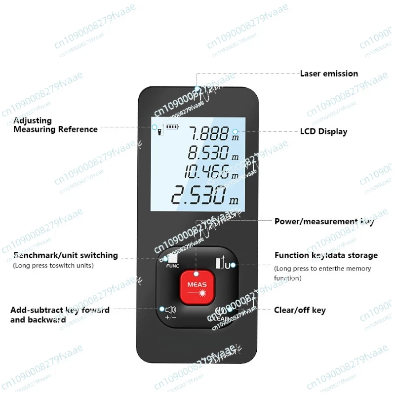 Laser infrared rangefinder high-precision measuring instrument laser ruler electronic ruler