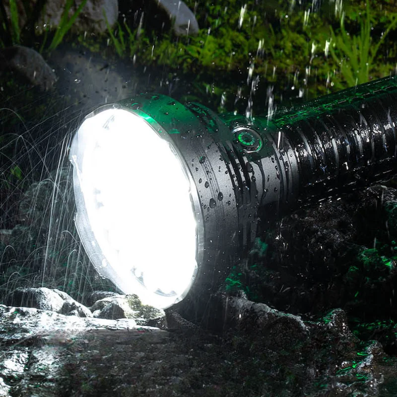 Ultra-high brightness 10000 lumens 55 LED beads high-power outdoor camping rechargeable aluminum tactical flashlight