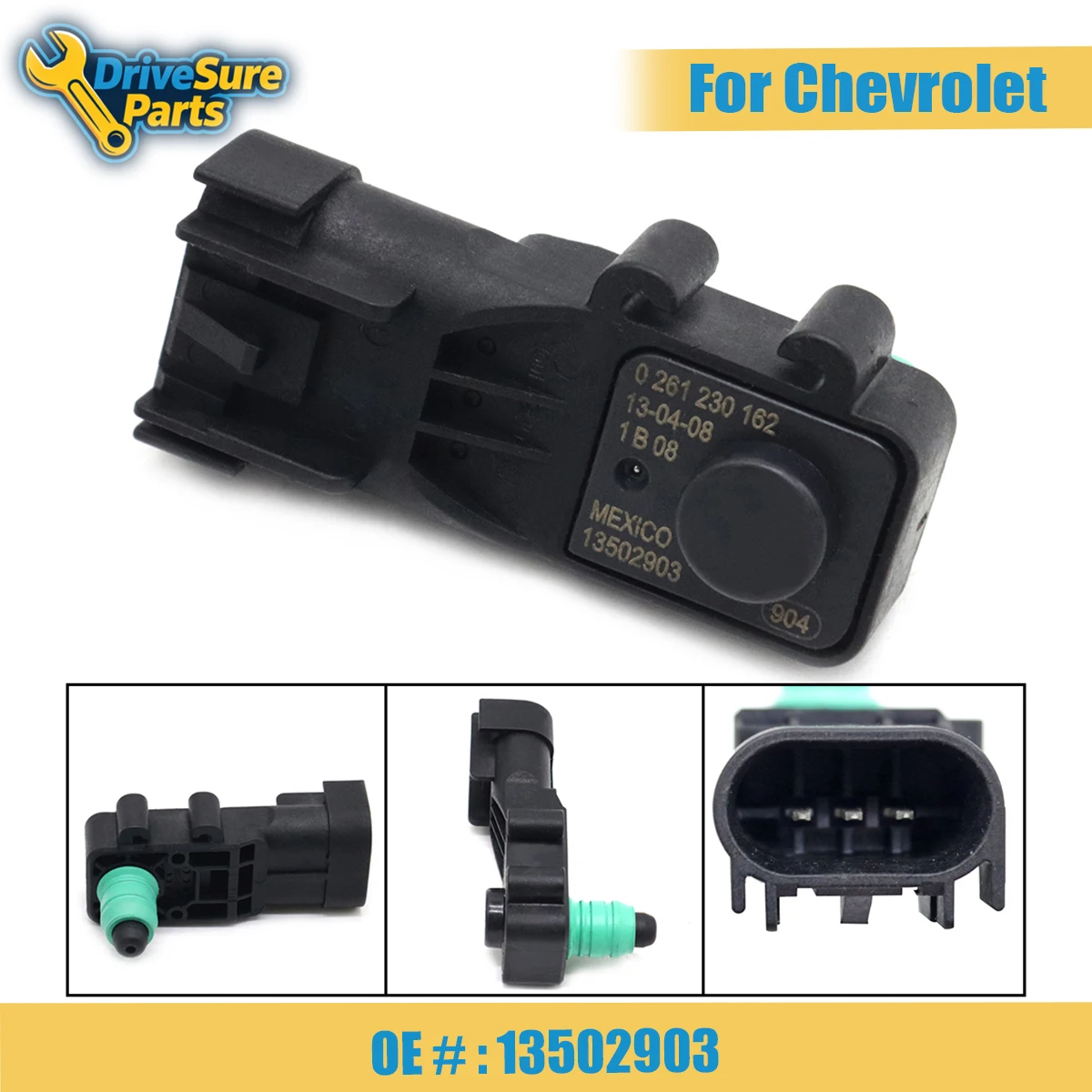 

13502903 1PC Fuel Tank Pressure Sensor For Chevrolet Cruze Camaro Tahoe Colorado Cadillac DTS Buick GMC Sierra 0261230162
