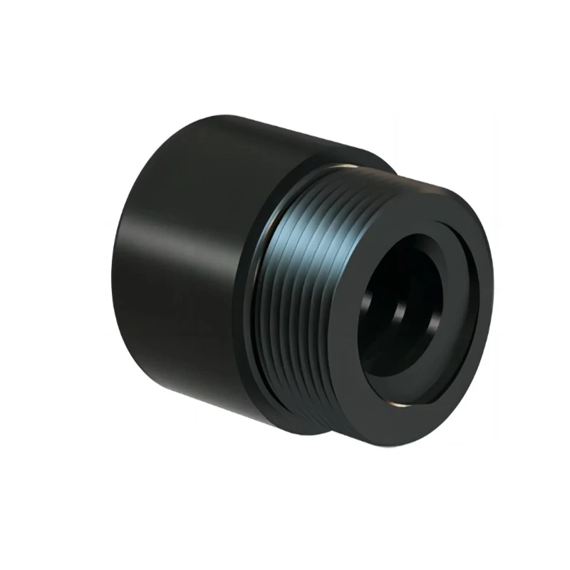 CNC machined aluminum alloy/stainless steel/engineering plastic threaded connecting sleeve for optical equipment connection seat