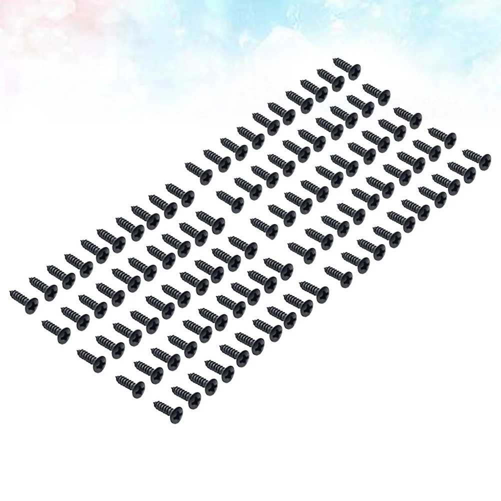 

100Pcs Bass Guitar Pickguard Screws Metal Durable Replacement for Electric Guitar Cover Plate Jack Pickguard Screws