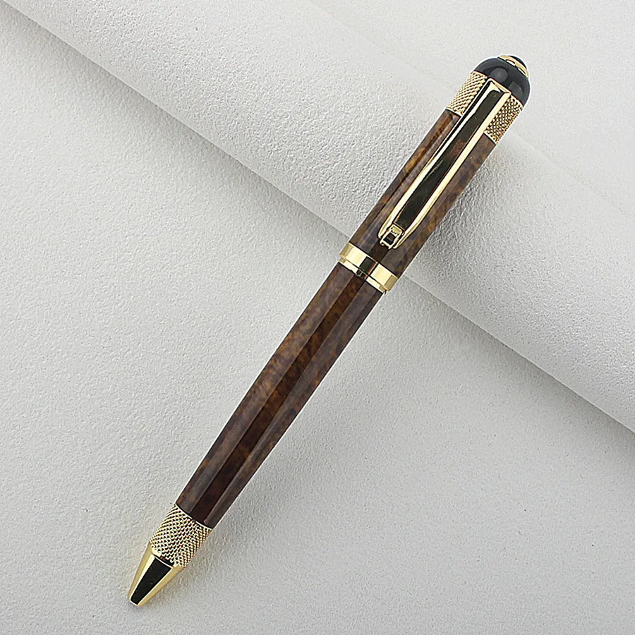 high quality Metal Rotating ballpoint pen Sign Pens 0.7MM Black Ink Business Caneta Smooth Writing for Office School Supplies