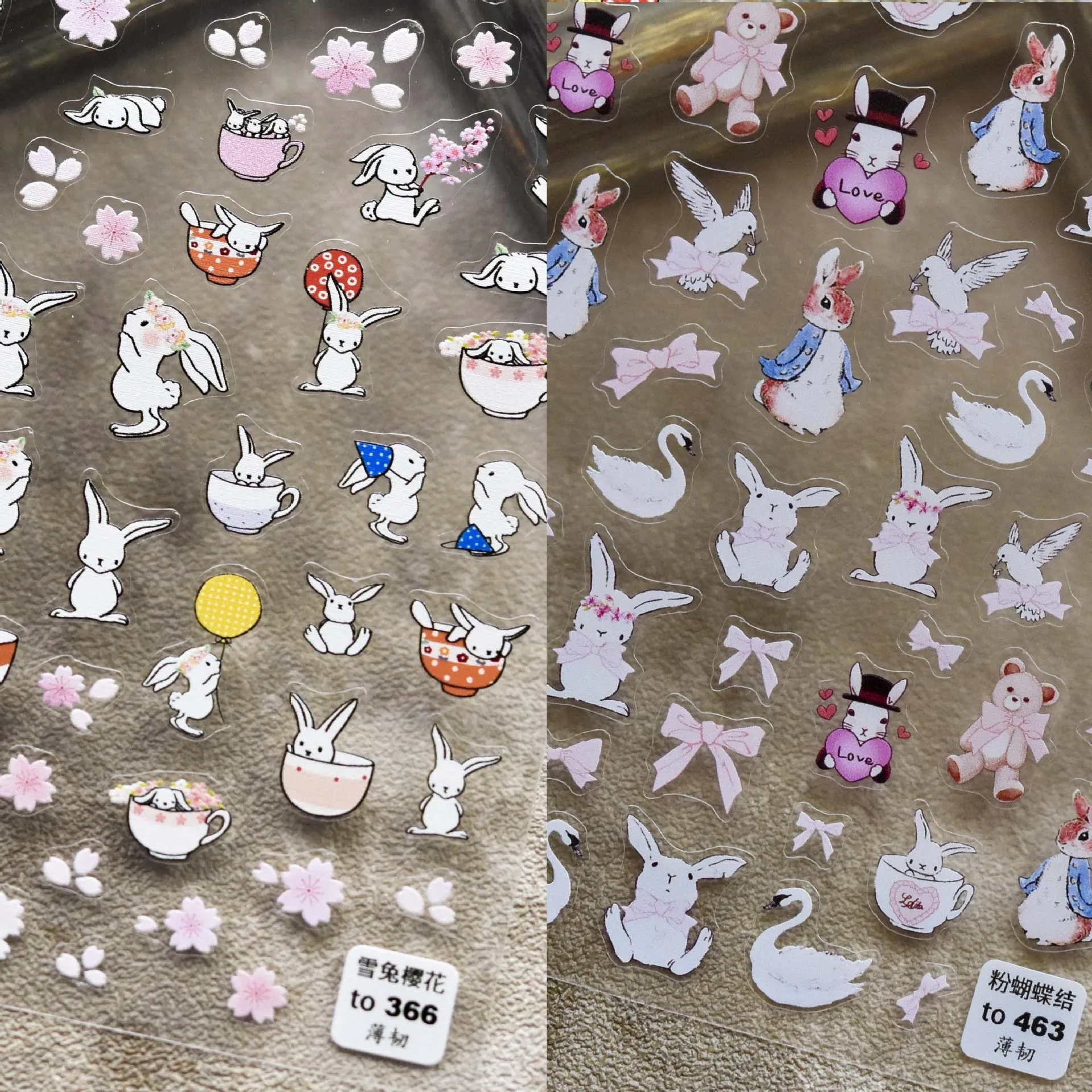 Ultra Thin Nail Art Stickers Rabbit Stickers