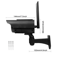 Solar Fake Camera Outdoor Waterproof Security CCTV Surveillance Simulation Dummy Camera Red Flashing LEDlight No Wiring Required 6