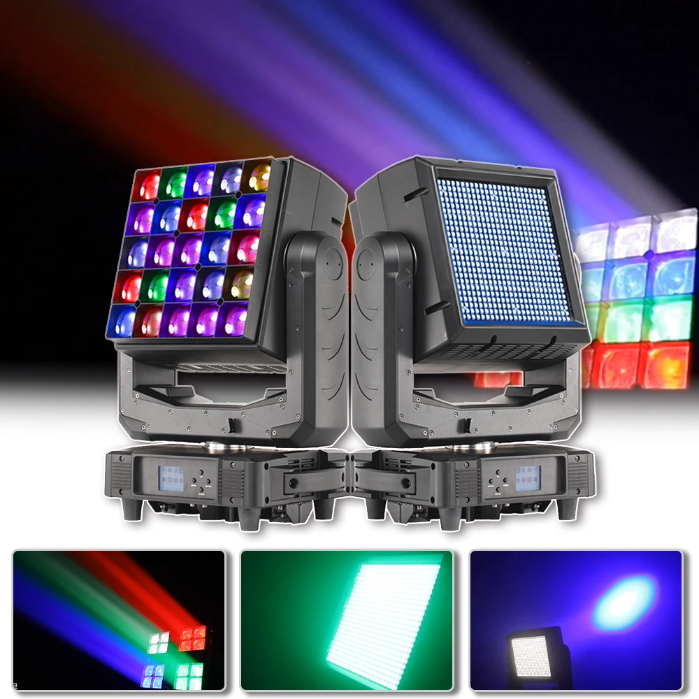 RGBW 25x40w+576x0.2w Light Beads Beam Strobe Washing Moving Head Double Sided Stage Effect Concert Nightclub Bar Lamp Equipment