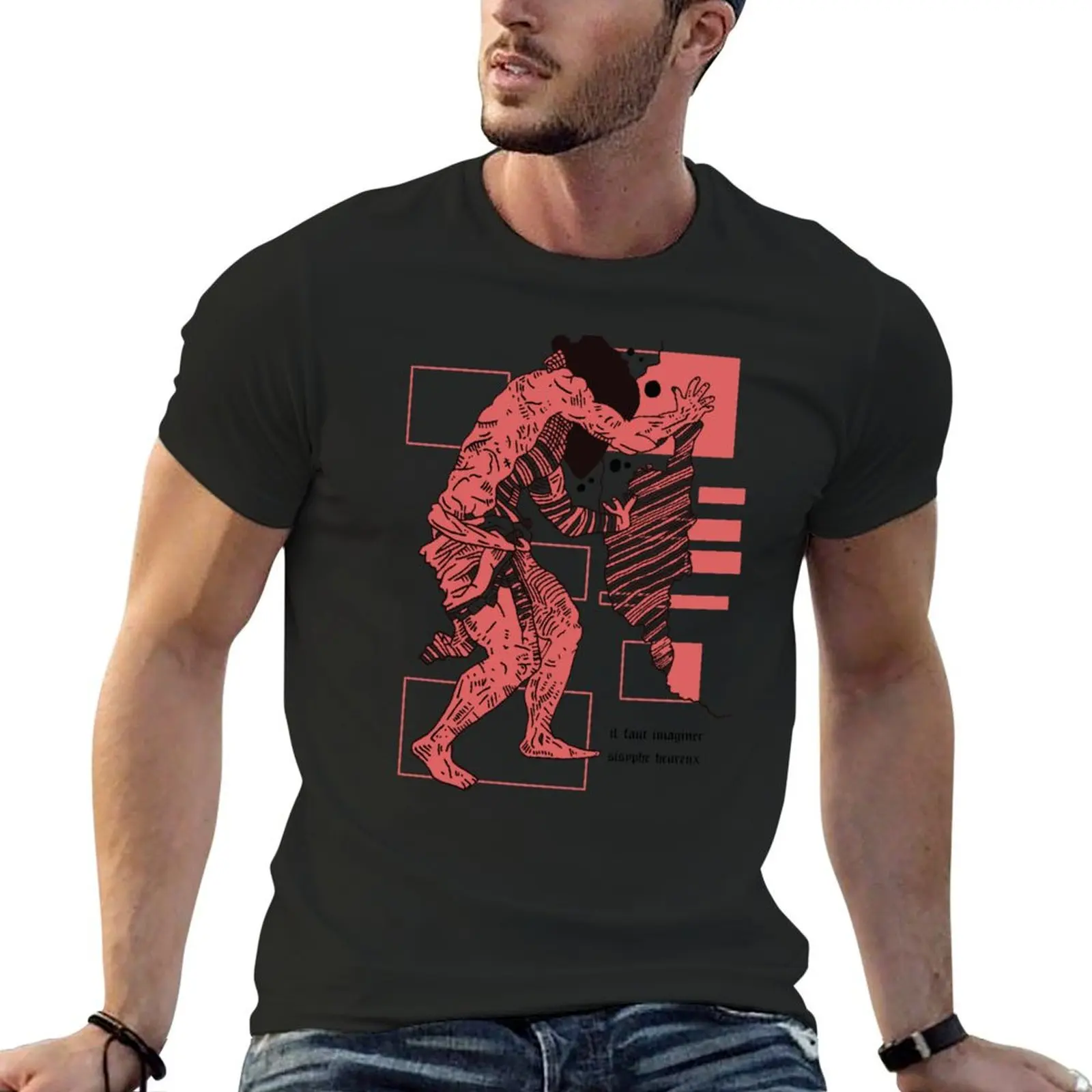 Sisyphus - Camus Quote Abstract T-Shirt cute clothes blue archive men clothing