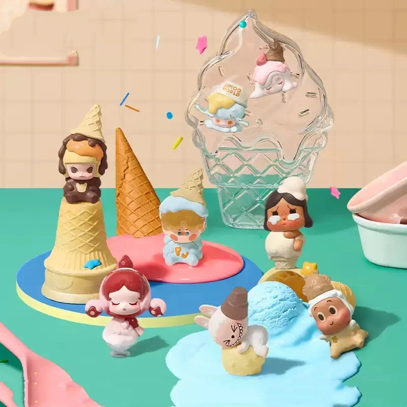 

100% Original Hot Ice Cream Series Anime Action Figure Guess Bag Ornament Figurines Home Decor Desktop Dolls Model Girls Gift