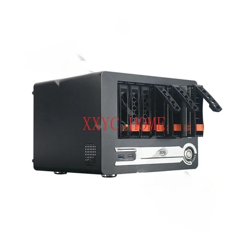6 Disk Nas Chassis Flex Power USB Hot Plug Server Case Home Student Office Computer Mini itx Chassis Storage Server
