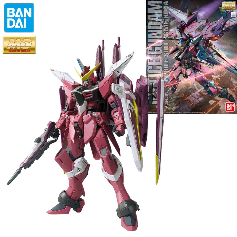 

Bandai Подлинная модель Gundam, гаражный набор серии MG 1/100, справедливость Athrun Zala, справедливость, строительная фигурка, игрушки для мальчиков