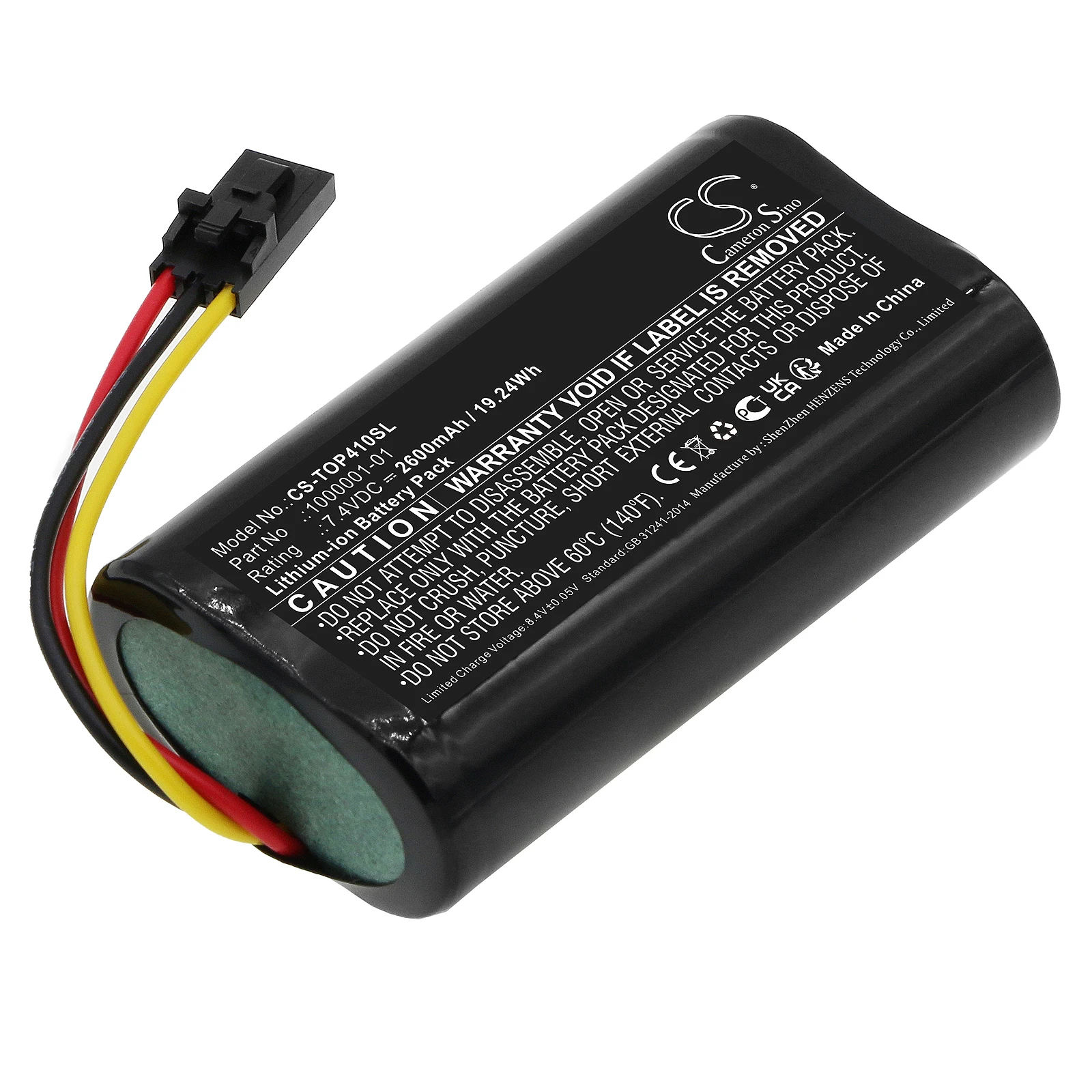 

Li-ion Equipment, Survey, Test Battery for Topcon, 7.4V 2600mAh, Compatible Models: SR GPS,Hiper GPS SR,TPSWT41
