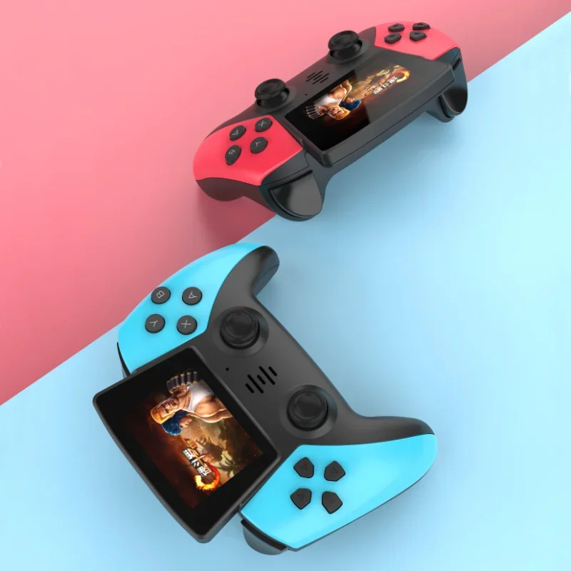 D6 2.8 Inch Screen Wireless Integrated Gamepad Controller Game Console Double Joystick Support TV Output 10+ Emulator 1000+ Game