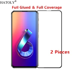 2Pcs Asus Zenfone 6 ZS630KL Glass Tempered Glass for Zenfone 6 ZS630KL Film Full Glue Screen Protector Asus Zenfone 6Z ZS630KL