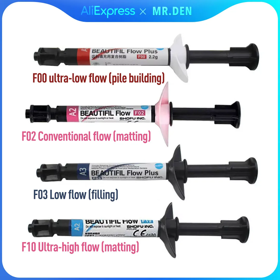 SHOFU Premium Flowable Resin High Quality Dental Light Curing Composite for Cavity Restoration Bonding
