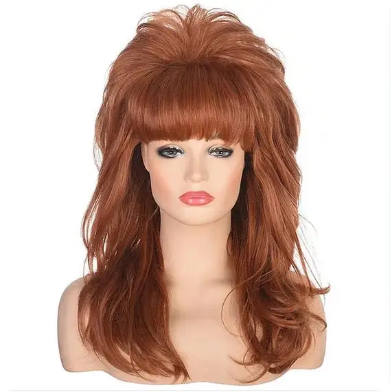 80S Vrouwen Peggy Bundy Bijenkorf Pruik Lange Golvende Synthetische Haar Pruiken Voor Getrouwde Huisvrouw Vintage Kostuum Cosplay Halloween