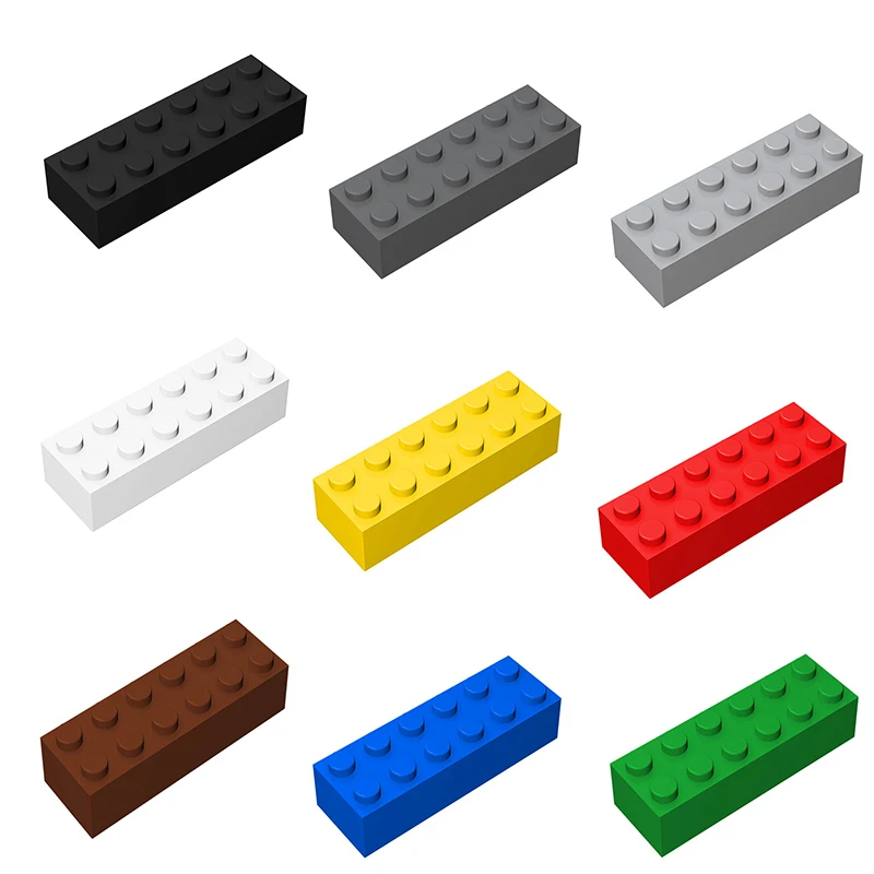 Pinlepai 44237 2456 2x6 Blocks Brick Thick Dots Building Technical Block Basic Bricks Moc Spare Parts Particles Children Toys