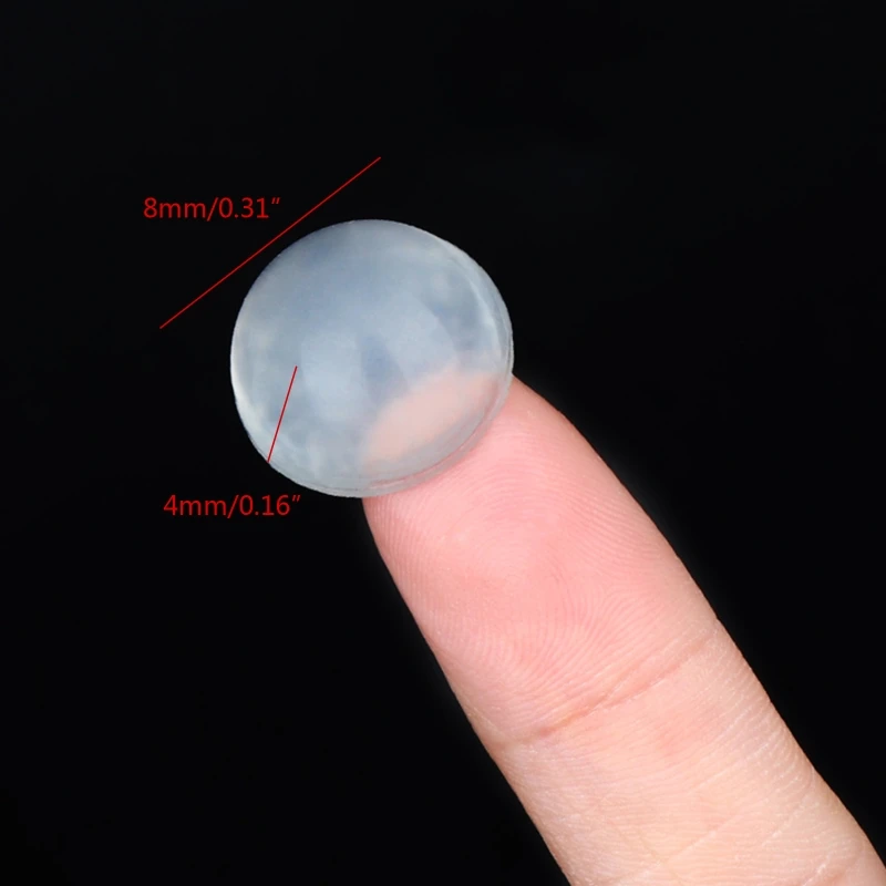 Q5WA 10 Pcs Adhesive Round Silicone Rubber Bumpers Soft Transparent Anti Slip