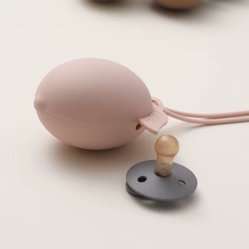 1pcs Baby Silicone Pacifier Storage Case, One-Piece Design Lemon Pacifier Container, Silicone Portable Pacifier Cover Pouch Box - Image 3