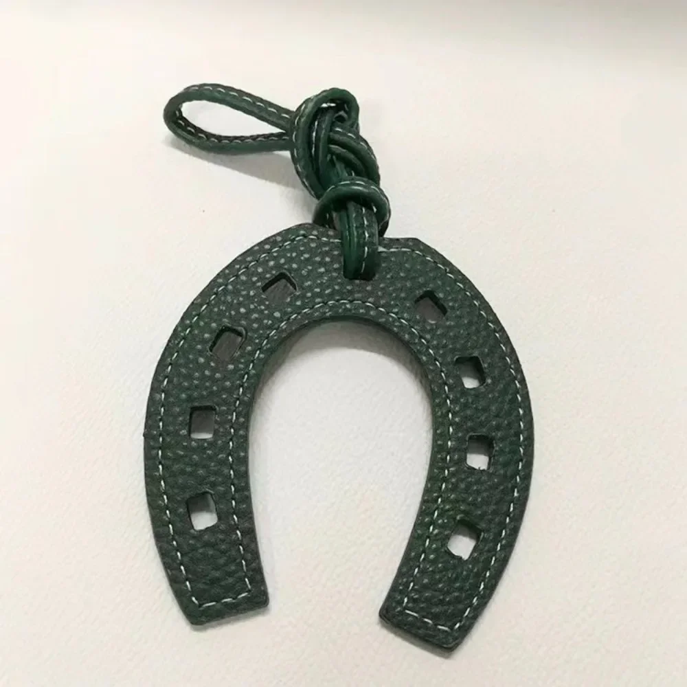 Fashion PU Leather Simple Horseshoe Pendant Simple Horse Hoof Key Chain Pendant Casual Fashion Bag Hangings Women