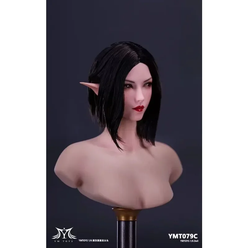 1/6 Scale Beauty Delicate Painted Head Sculpt YMTOYS YMT079 Long Short Hair Model Toys Fit 12