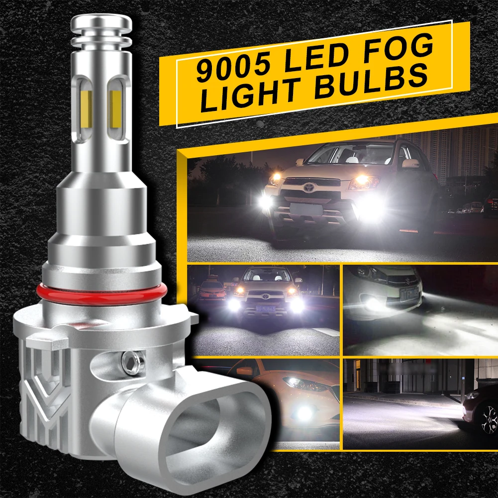 2Pcs HB3 9005 LED Headlight Bulbs Car Fog Light Canbus No Error Super Bright 6000K White Auto Lamp For FIAT FREEMONT 2011~2016