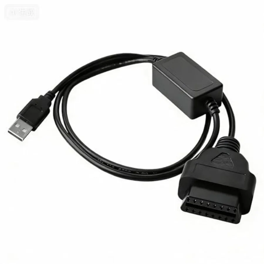 

OBDII Female to USB A Male Power Cable 5V to 12V Step-Up Adapter for OBD GPS Tracker Device No Need to Plug into Car OBD Port D