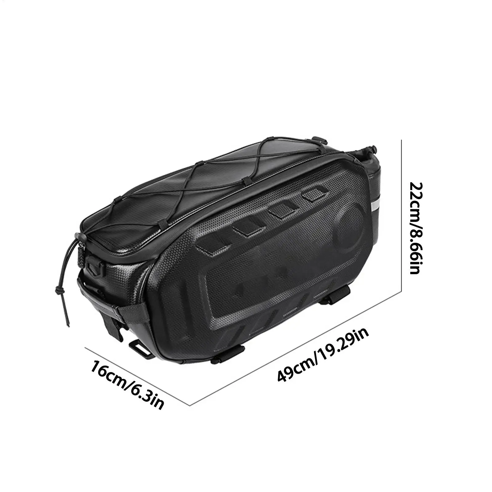 Rear Bike Rack Bag 17L Large Waterproof Reflective Cycling Supplies Bike Rack Bag For Beach Mountain Sports Motorcycling Fishing