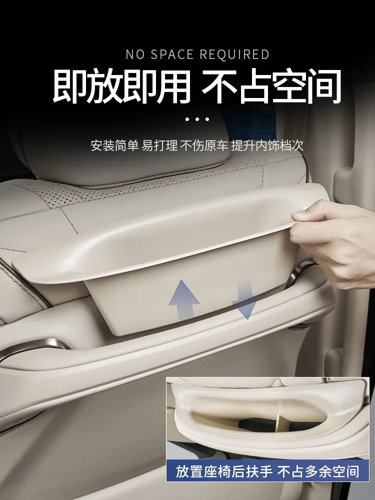 For Toyota Alphard Vellfire 40 Series 2024 2025 Car Front Seat Rear Storage Box ABS Seat Handle Organizer Car Interior Accessory