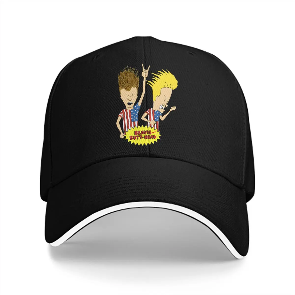 Summer Cap Sun Visor Rock Out Us Flag Hip Hop Caps Beavis and Butt-Head Cowboy Hat Peaked Hats