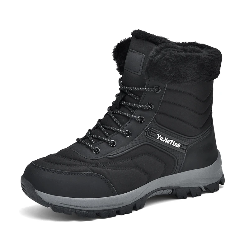 Winter Women Ankle Snow Boots Platform Sneakers Non-slip Women Winter Hiking Shoes Warm Fur Flat Heel Boots Men Casual Shoes